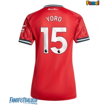 Manchester United Leny Yoro #15 Tricou Fotbal Replică 2025-26 Femei Acasa